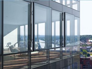 Панорамный противопожарный витраж из алюминиевого профиля / серия FRM7240