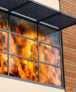 Противопожарны алюминиевыйй витраж Alutech / серия FRM7293